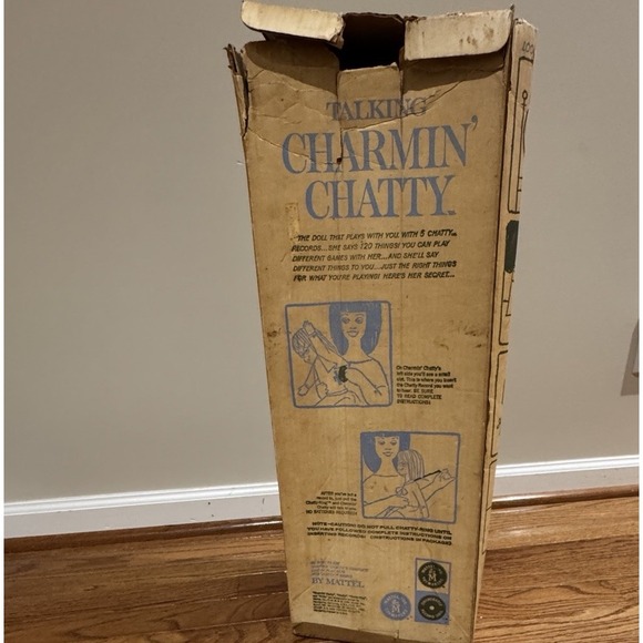 Mattel 1963 Charmin Chatty Doll With Box & 5 Records Vintage Collectible - Picture 9 of 10